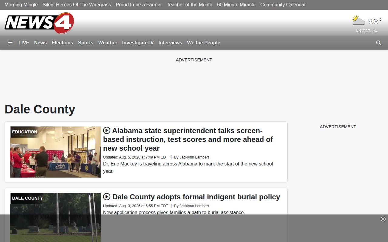 Dale County crime news and mugshot reporting on WTVY